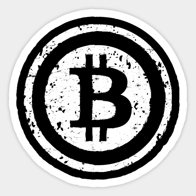 Bitcon HODL Bitcoin Vintage White Sticker by Bluebird Moon